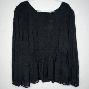 Torrid Black Star Long Sleeve Blouse